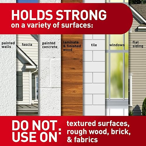 Miniatura 31 de Command Clips de luz para exteriores, 20 organizadores transparentes y 24 tiras, colgar sin daños con adhesivos resistentes a la intemperie, ganchos