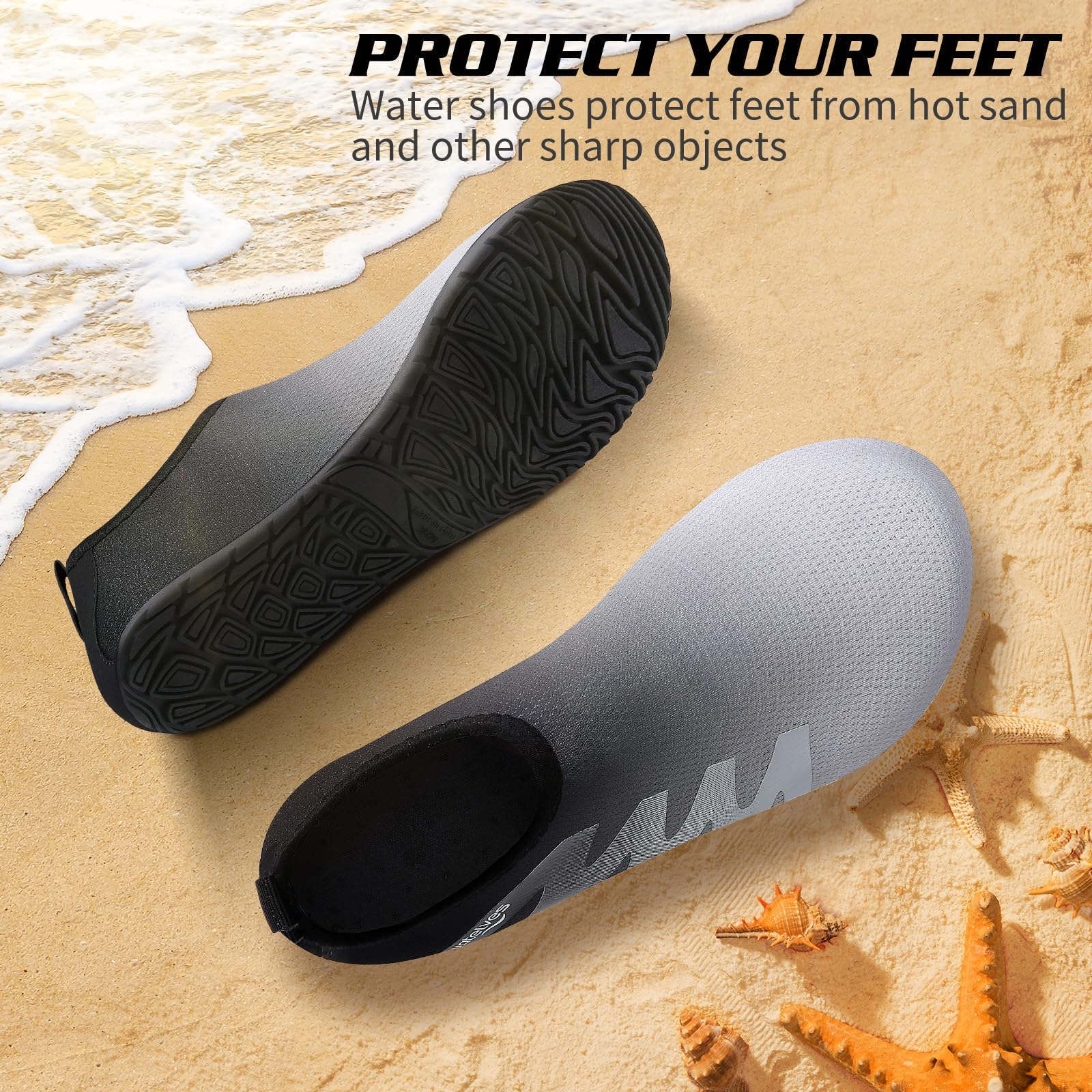 WateLves Scarpe da Scoglio Scarpette Donna Uomo Asciugatura Rapida Super Leggere Antiscivolo per Spiaggia e Snorkeling Unisex