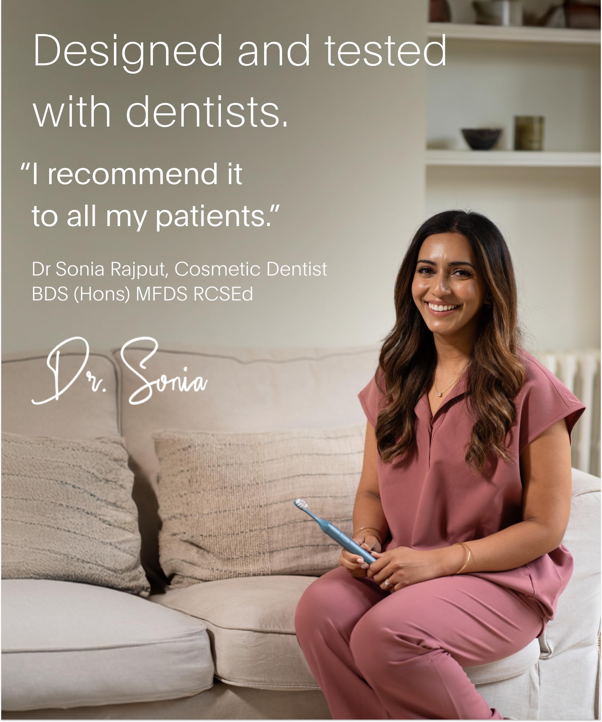 SURI 2.0 Nuevo cepillo de dientes eléctrico sónico con sensor de presión y estuche de viaje de limpieza UV | Batería de más de 40 días | Diseñado en Londres | Cepillo de dientes eléctrico para adultos