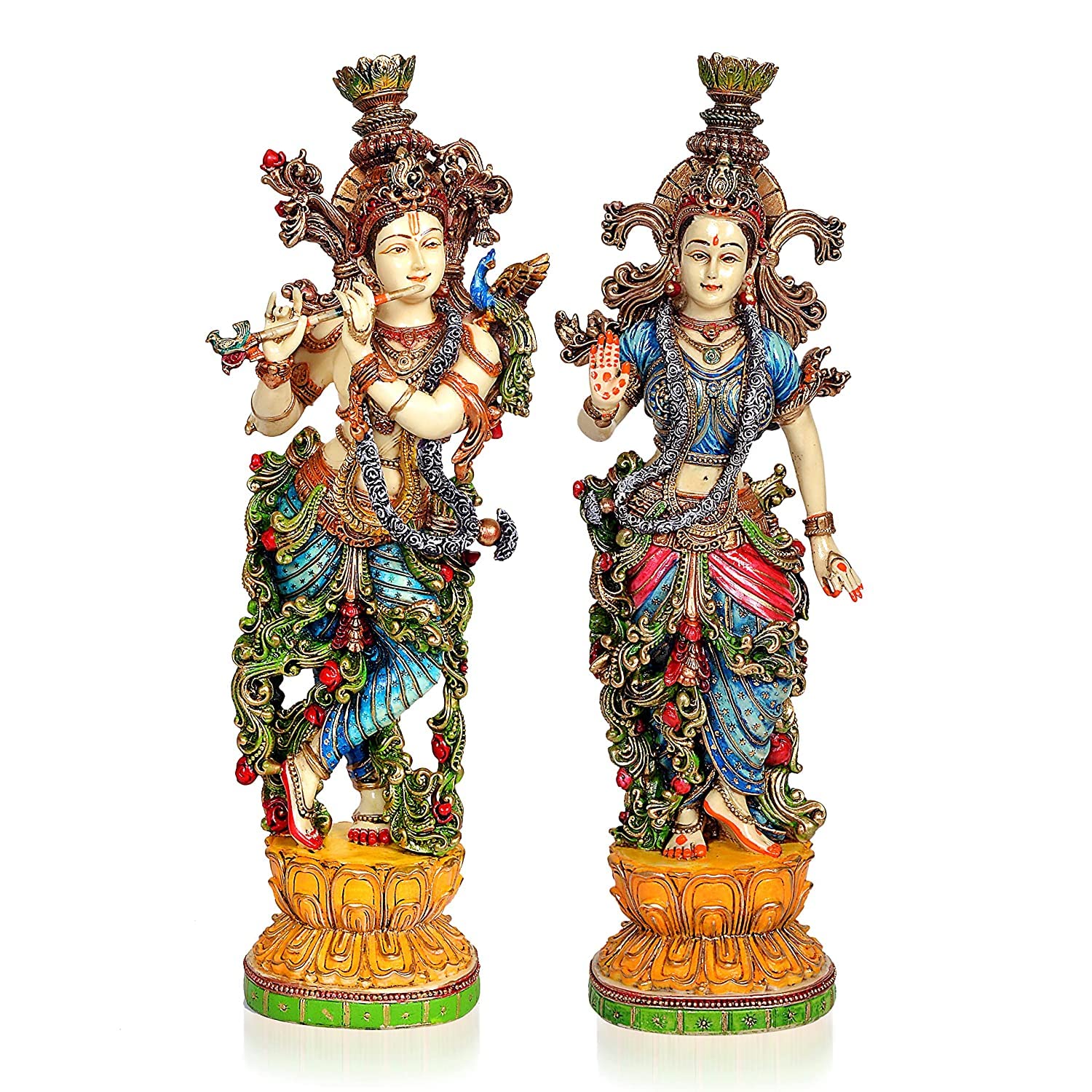 Buy Dattatreya Polyresin Cold cast Radha Krishna Statue Murti Idol