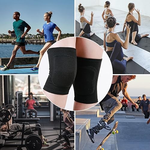 Miniatura 6 de Rodilleras de voleibol para bailarina, rodilleras protectoras para adultos y niños, rodilleras suaves y transpirables para fútbol, yoga, gimnasio,