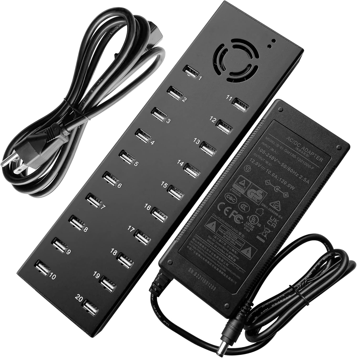 UHPPOTE Industrial Grade 20 Port USB2.0 Hub Data Sync