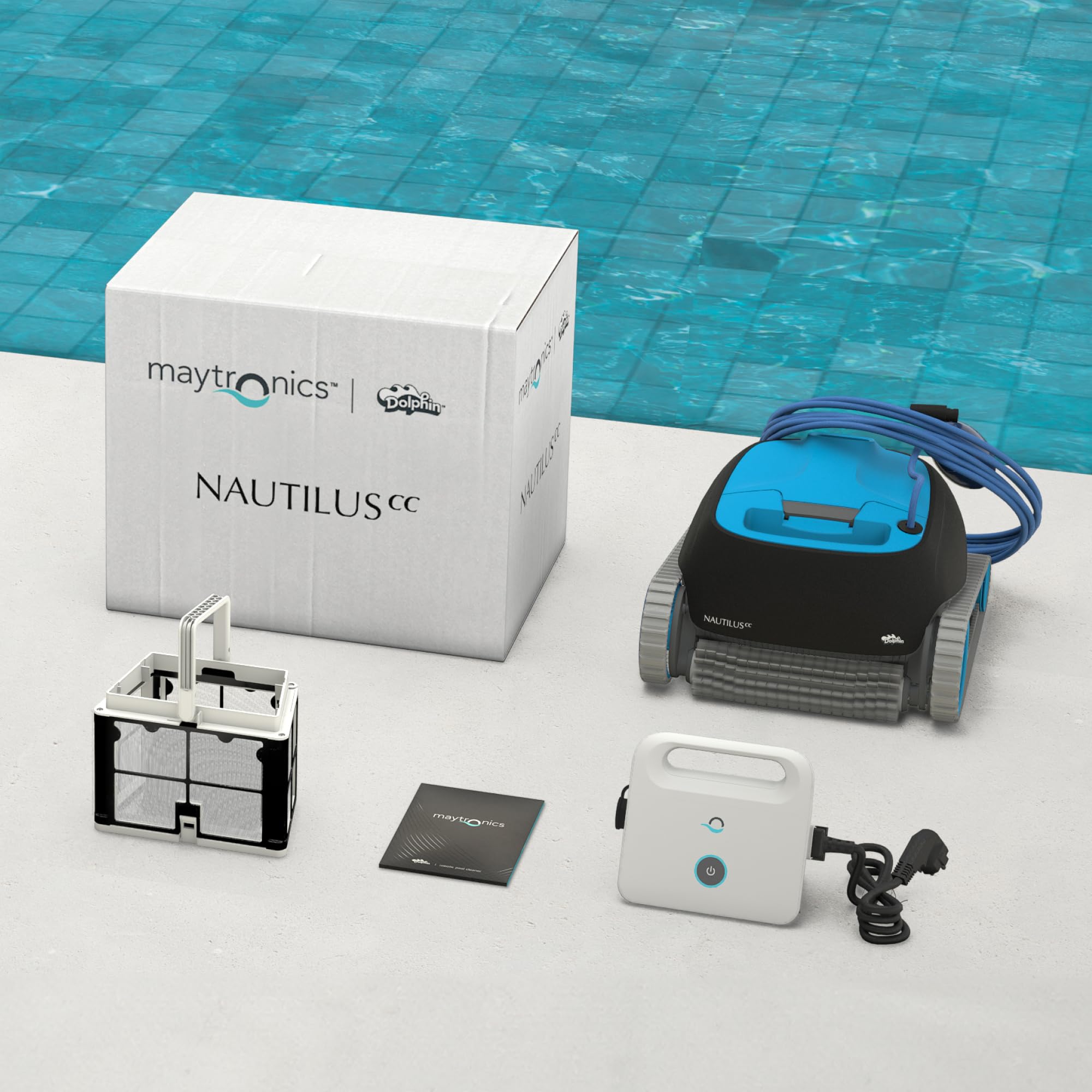 Dolphin Nautilus CC Aspirateur Piscine pour Piscine Hors-Sol Jusqu’à 10 m, Nettoyage Fond et parois, Économie énergie, Cycle de Nettoyage 120 Min