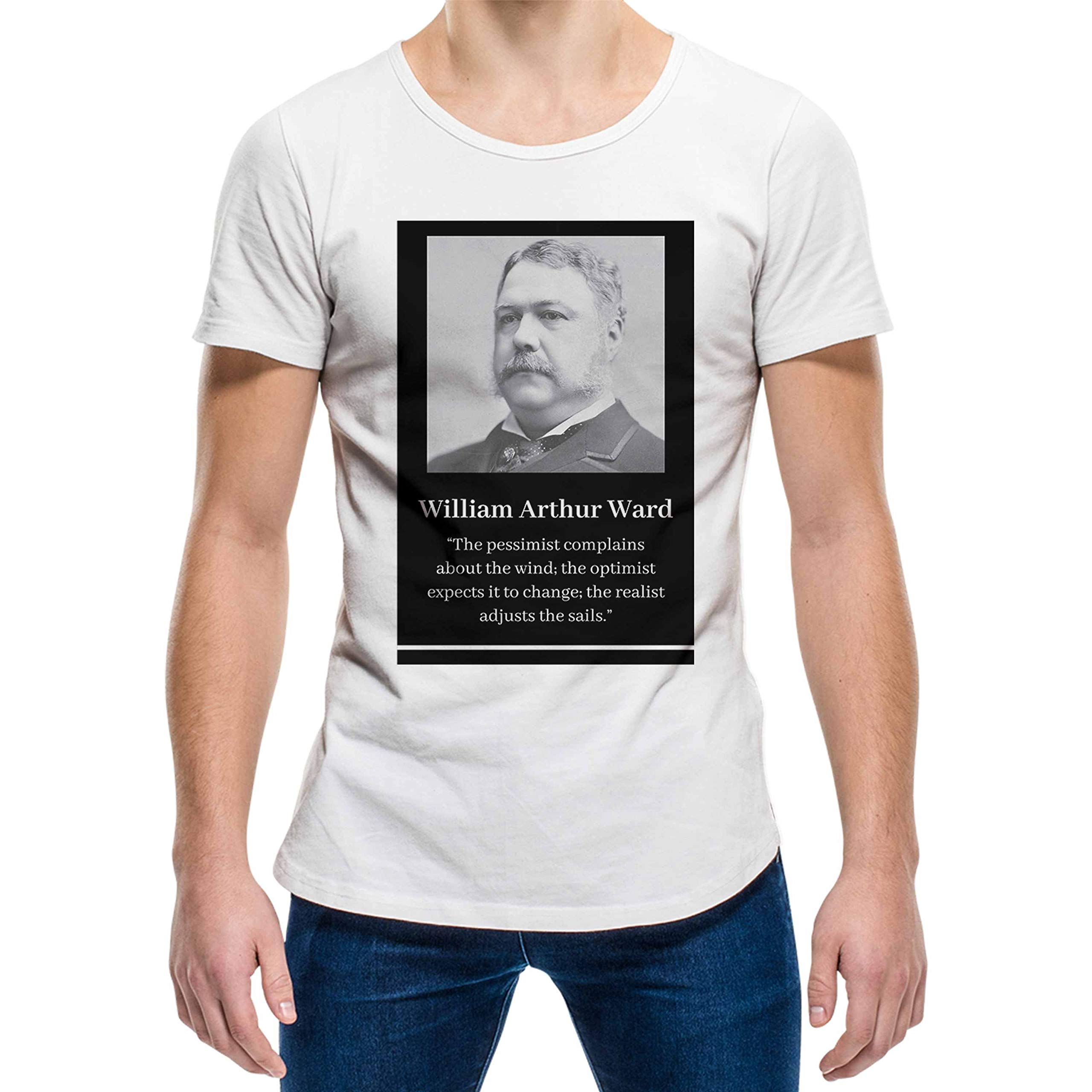 William Arthur Ward White Round Neck T-Shirt For Unisex