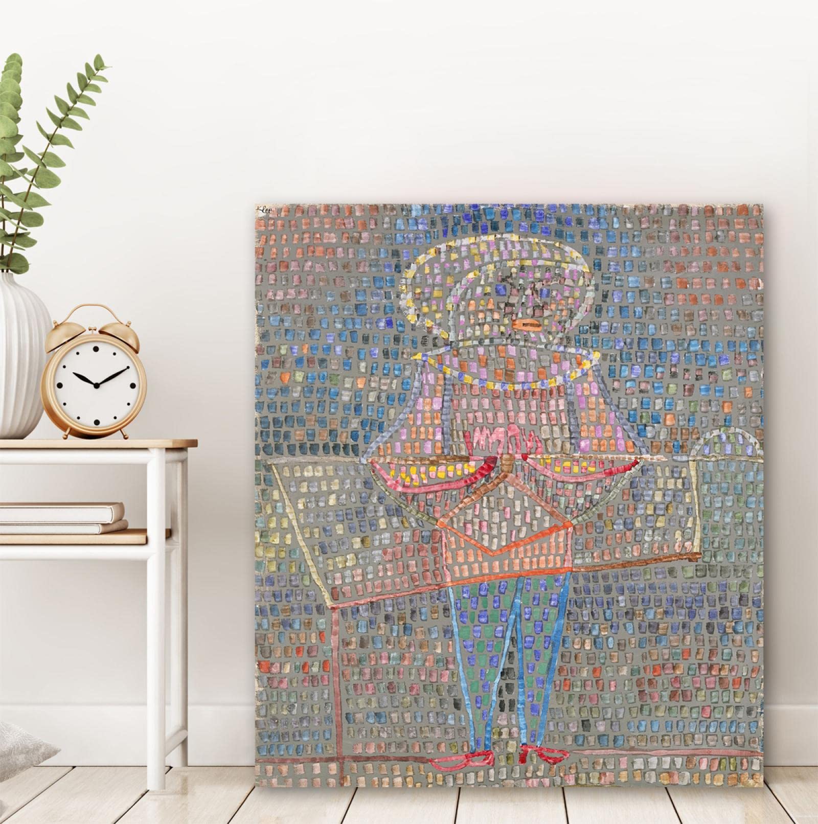 Via Vela Impression sur toile de style expressionnisme garçon en déguisement abstrait célèbres peintures oeuvre d’art affiche art mural pour salon décor intérieure 40x53cm cadre intérieur