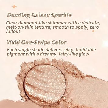 Champagne Shimmer Glow Waterproof Highlighter Cream, Long-Lasting Soft Glitter Makeup For Eye, Face & Body, Lightweight Radiant Glow, 10g