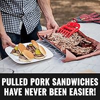 Vista 7 de Grillaholics Garras para desmenuzar carne de barbacoa - Hojas ultra afiladas estilo Wolverine, mango de elevación rápida y para desmenuzar carnes