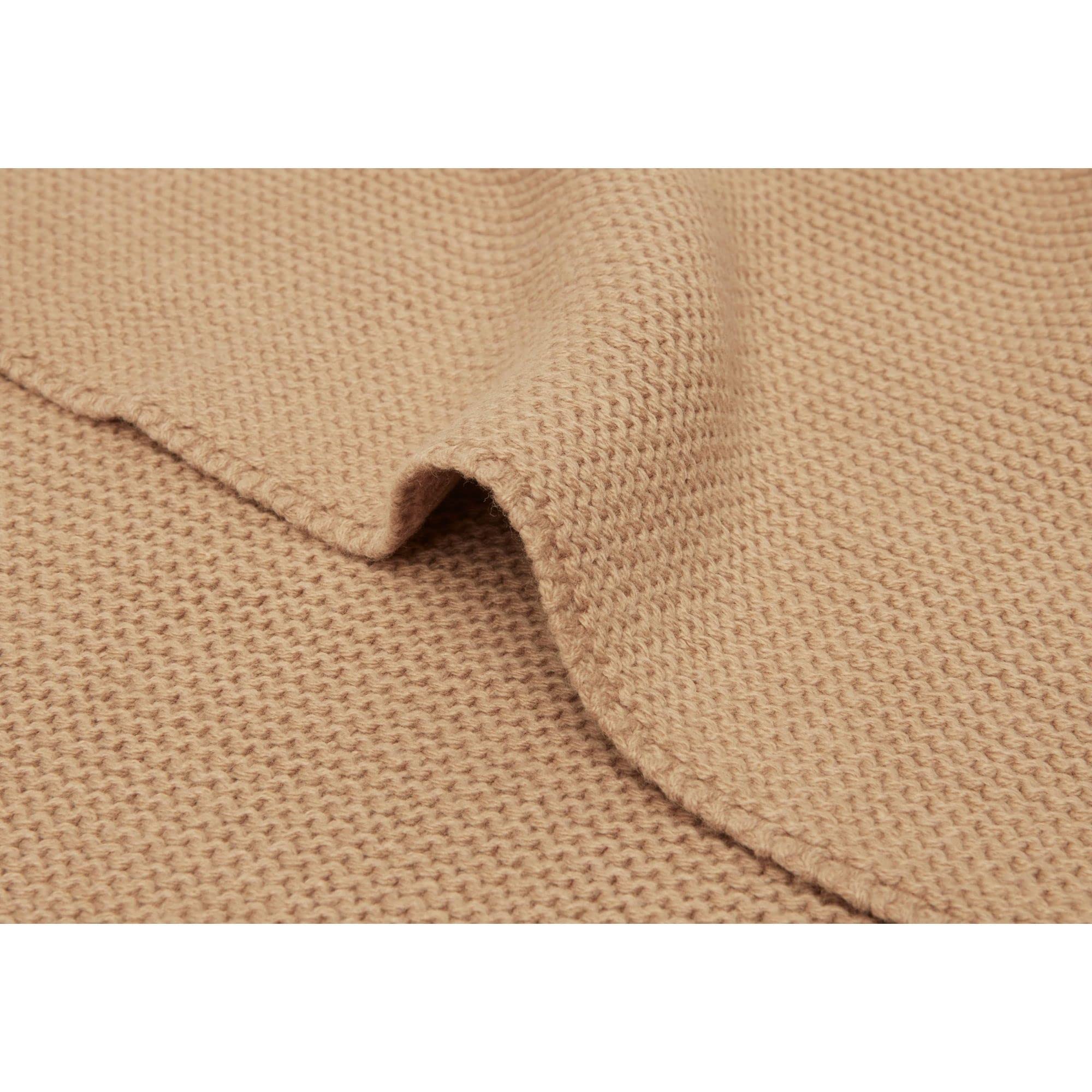 Jollein 516-522-66072 Kinderdecke Basic Knit Biscuit (100x150 cm)