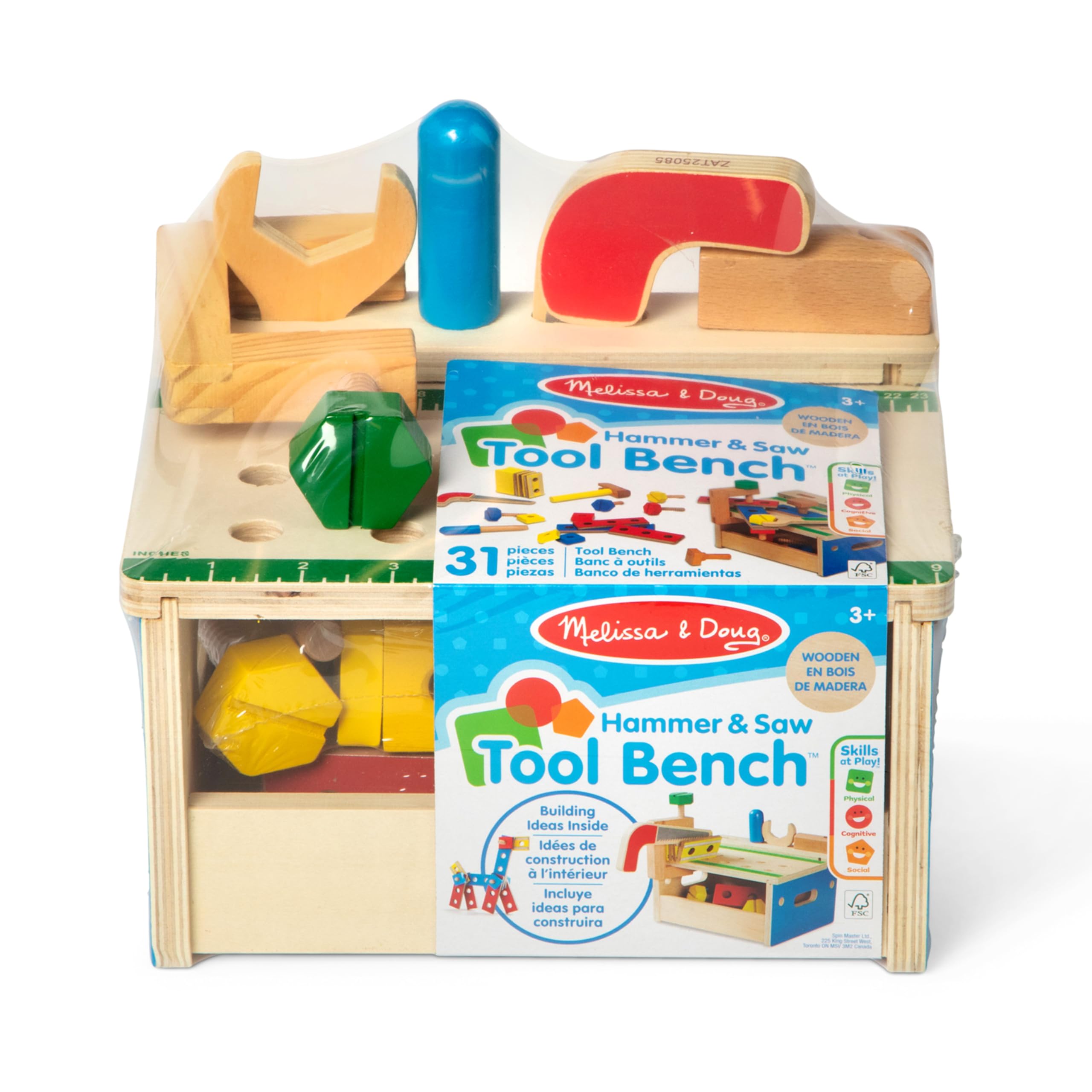Amazon.com: Melissa & Doug Hammer and Saw Tool Bench - Wooden