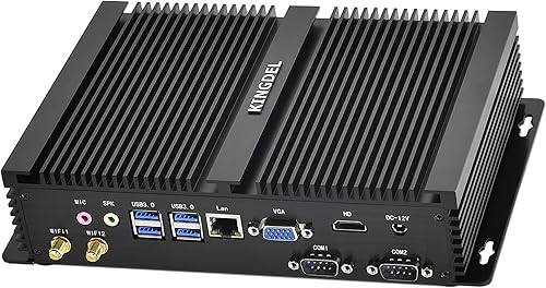 Miniatura 3 de KINGDEL Mini computadora de escritorio NC3000, Mini PC sin ventilador, CPU Intel i5, 8 GB de RAM, SSD de 512 GB, 4K 3280x2000, 2xCOM RS232, HD, VGA,