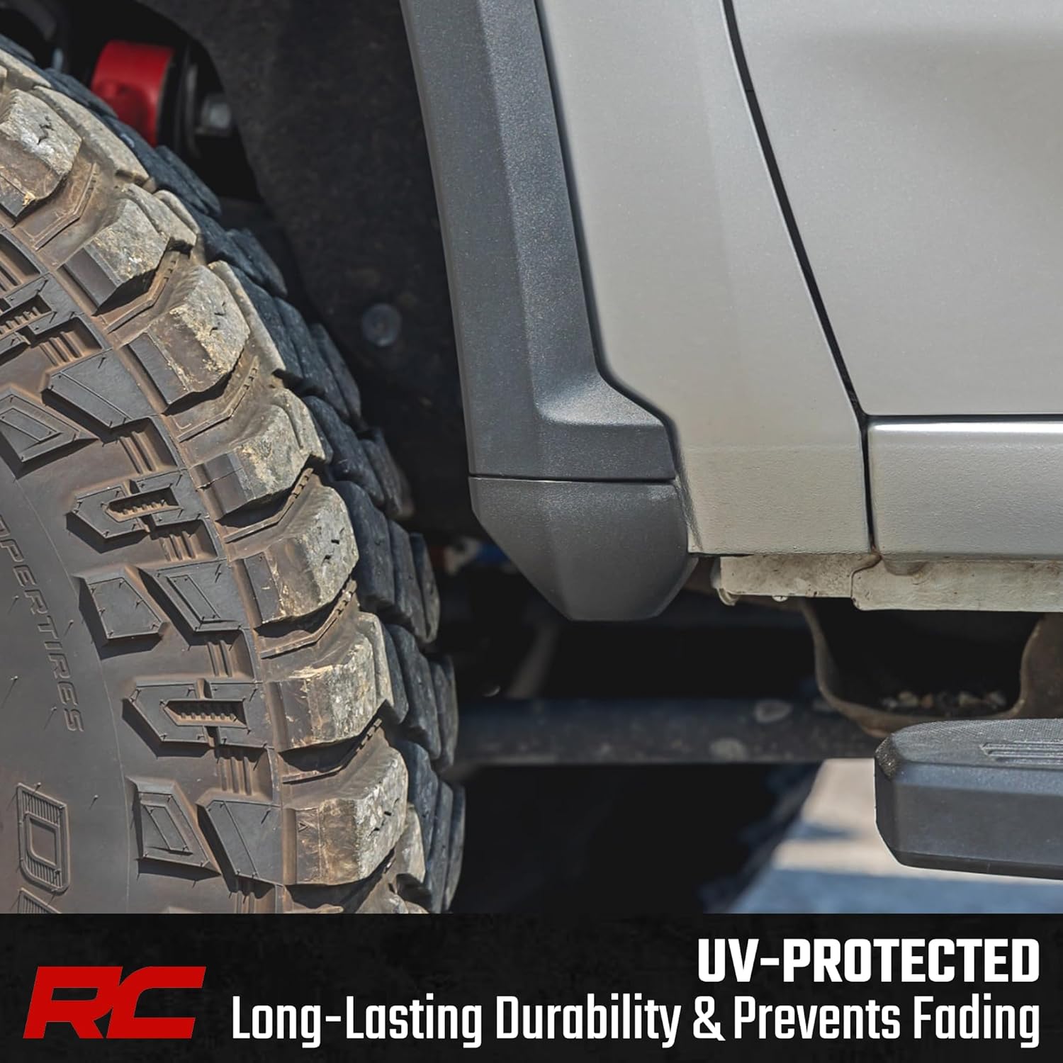 Rough Country Mud Flap Delete Kit for Chevy Silverado 2500HD/3500HD (2020-2026) 2WD/4WD - Front & Rear Mud Flap Removal Kit, (Non-Dually Models Only)