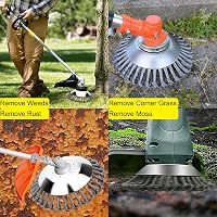 Laufunjoy 8 Colos Professzionális Gyomvágó Fej Stihl Bozótvágóhoz, Drótkefés Fűkasza Tartozék Hatékony Gyomirtáshoz, 25,4 mm Furattal 5