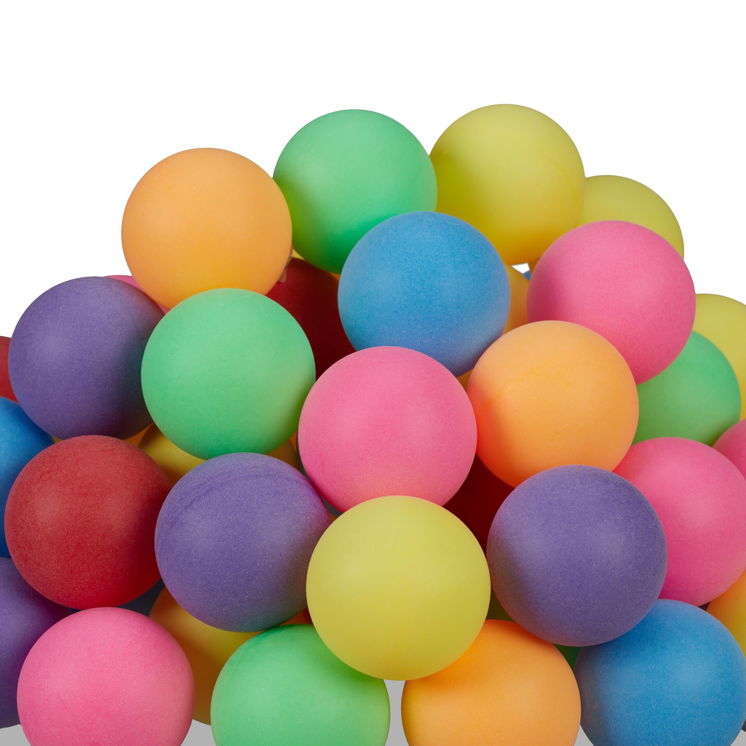 Relaxdays Palline da Beer Pong, in Set da 100, Mini Balls Ping-Pong in Plastica, Senza Scritta, Diametro 40 mm, Colorate