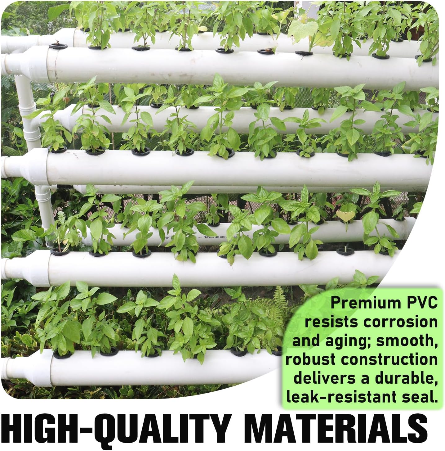 10 Packs 4 Inch PVC Pipe End Cap, Fits 4.5 OD Schedule 40 Furniture Grade, Heavy Duty Slip-on Caps for DIY Furniture, Garden Shelf, White