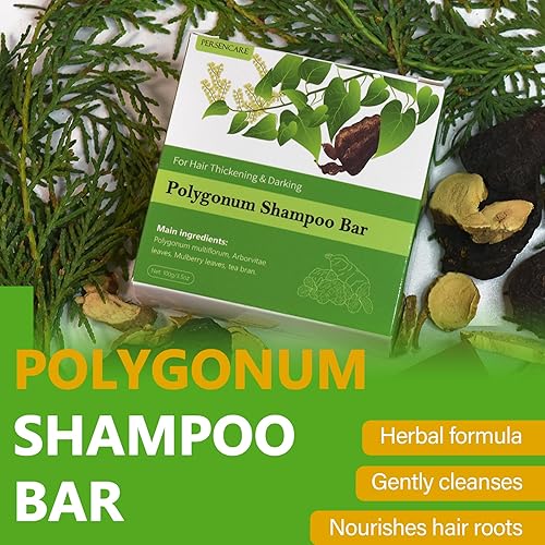 Miniatura 6 de Fo-Ti - Juego de 2 champú y acondicionador sólido Polygonum Multiflorum, voluminizador de cabello gris, barra de Fo Ti para adelgazar y oscurecer el