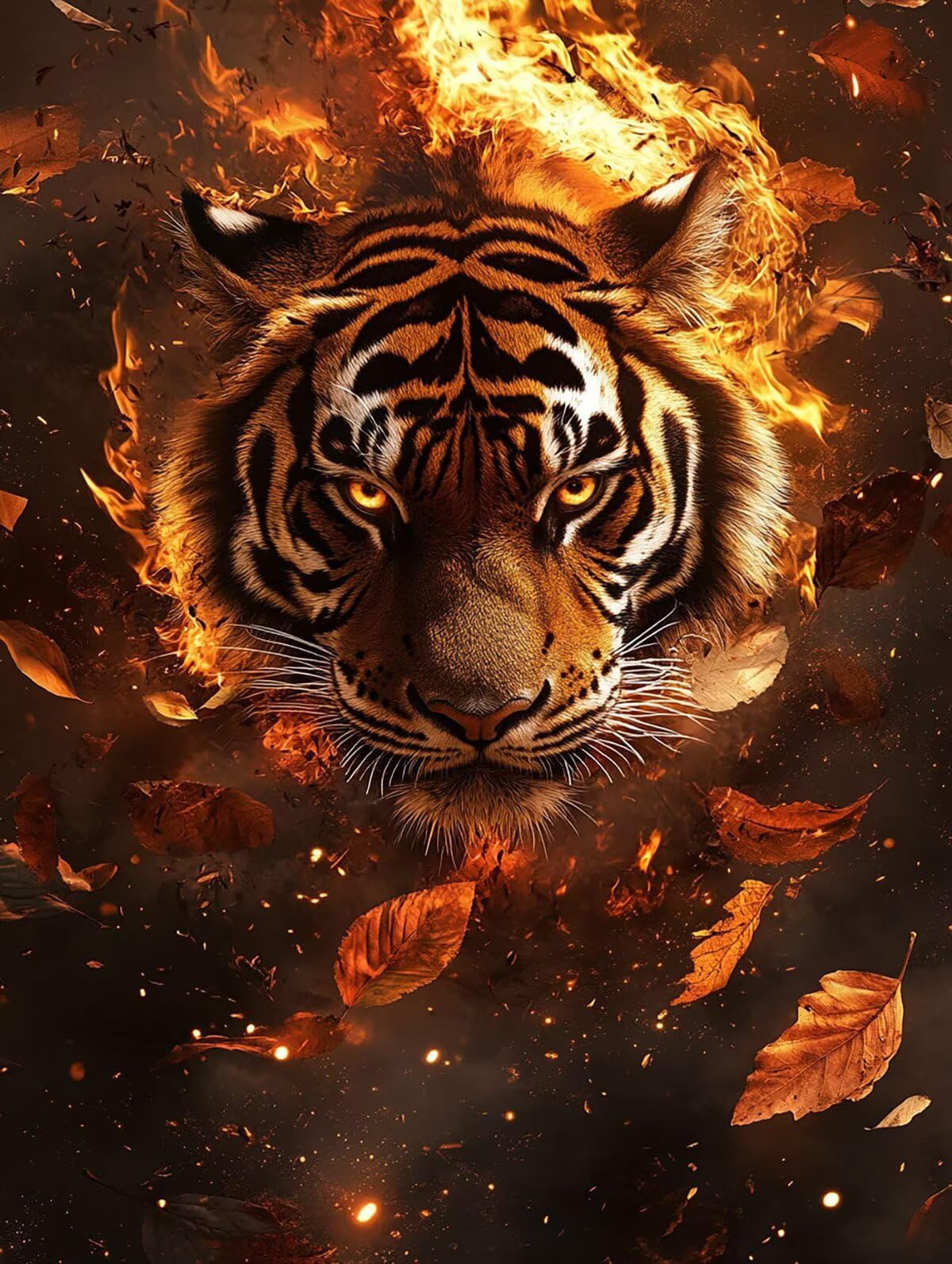 Dipingere con i Numeri Animale, Paint by Numbers Adulti Tigre, Fai da te Creativi Adulti Quadri da Dipingere Numerati Kit per Decorazione Della Parete di Casa, Regalo 100x135 cm Senza Cornice 76-P