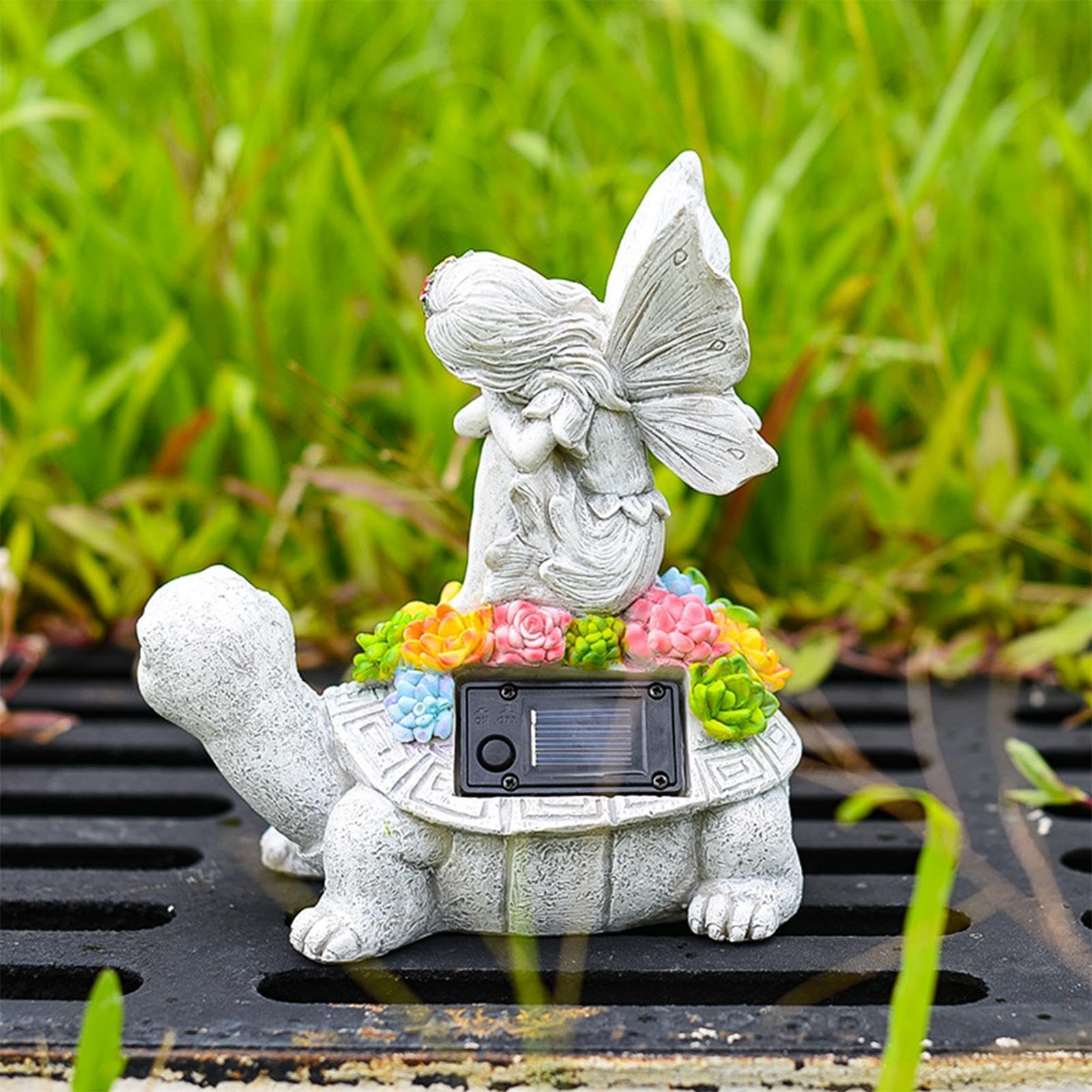 Statua da giardino solare - della statua della Decorazioni da giardino ad energia solare,Statue di tartarughe da giardino , leggere, attraenti e resistenti agli agenti atmosferici per il pr