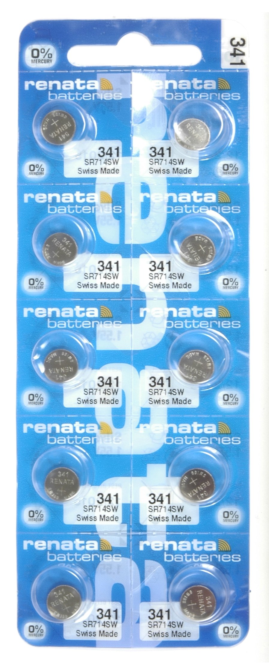 Renata #341 Silver Oxide Battery - 10 Pack (341-10)
