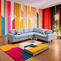 Vista 18 de Juego de sofá modular Max para sala de estar, apartamento, habitación de invitados, sala de juegos y oficina