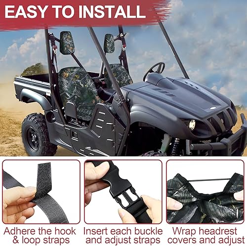 Miniatura 6 de StarknightMT UTV Rhino - Fundas de asiento impermeables 1680D, compatibles con Rhino 700 660 450 2004-2021, accesorios Rhino