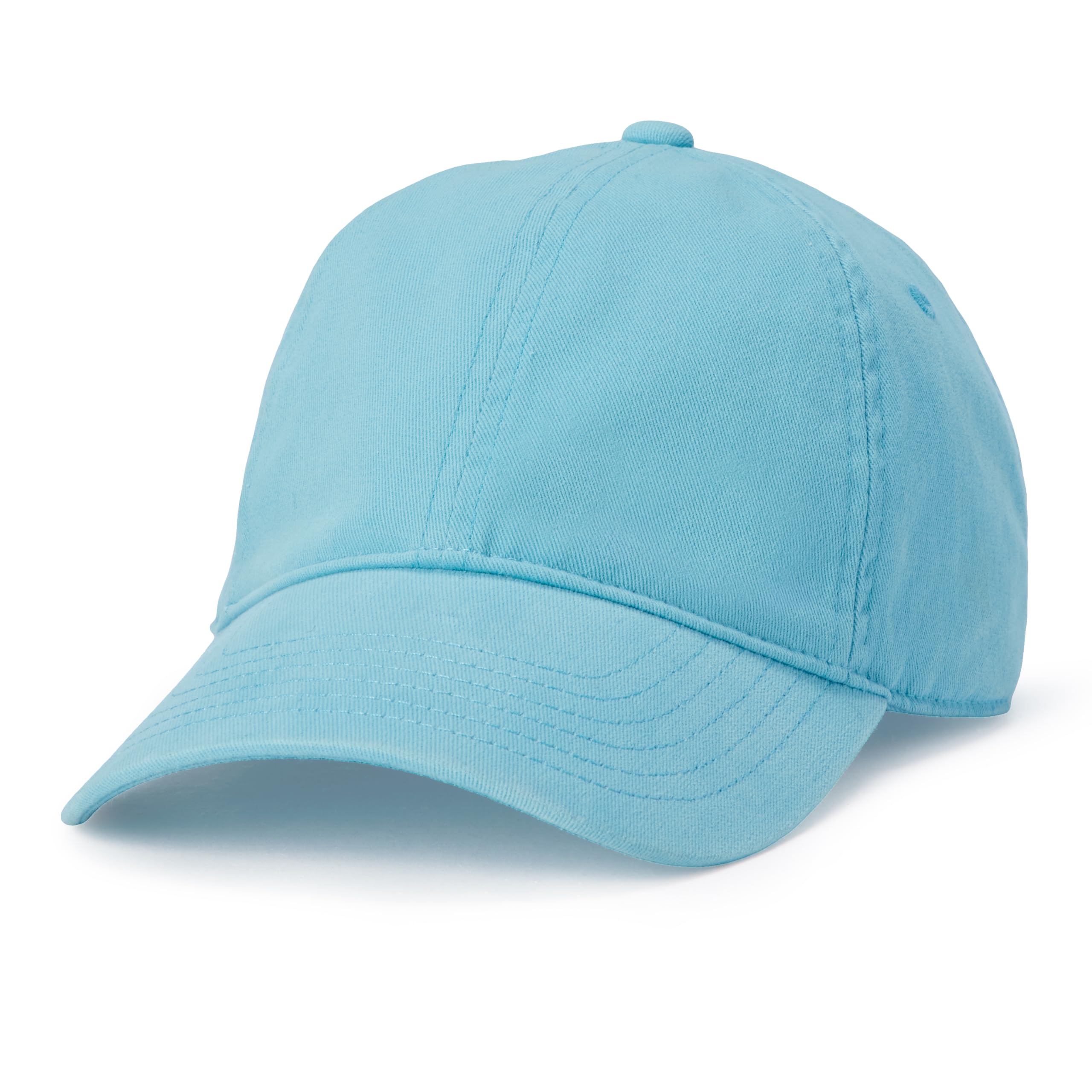 Amazon Essentials Damska czapka baseballowa z spranej bawełny, Jasnoniebieski, rozmiar uniwersalny