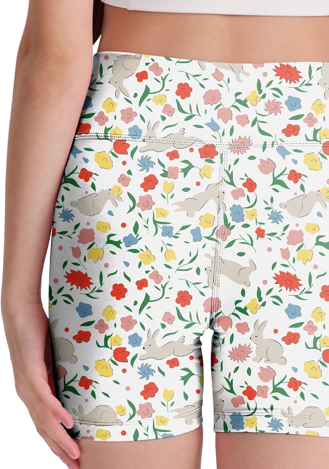 3 Pack Girls 4'' High Waisted Black Biker Shorts, Athletic Running Yoga Shorts for Kids Teen - Image 3