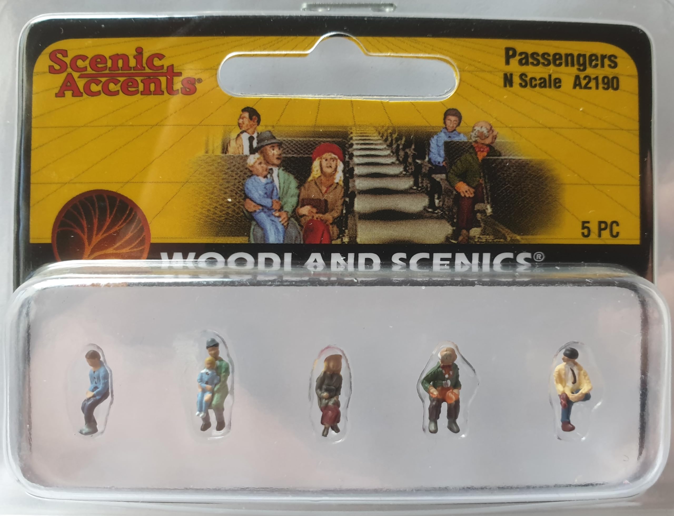 Woodland Scenics A2190 Passengers Sitting People Figures Track N 1:160 Passengers