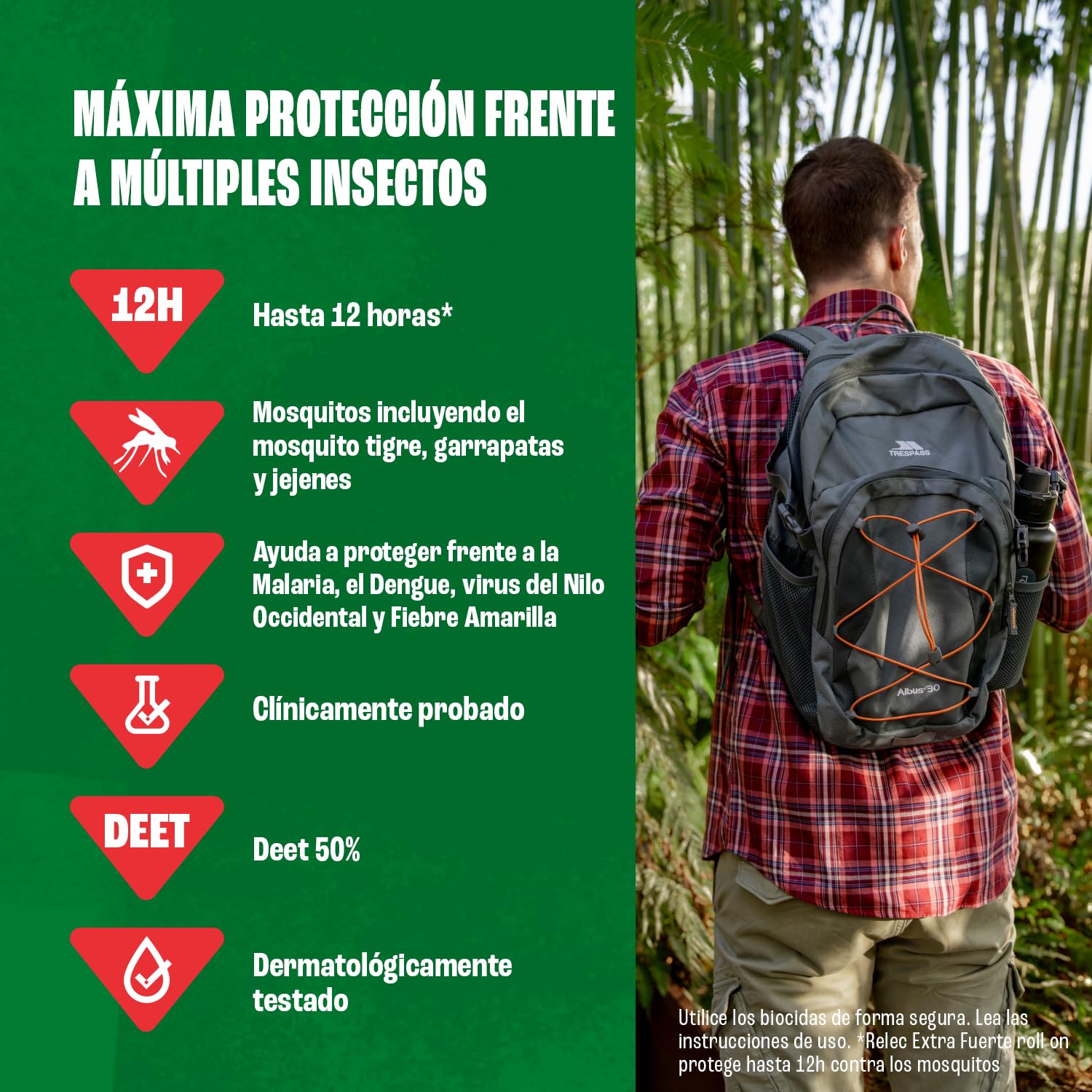 Relec Extra Fuerte Roll‑On Antimosquitos, Hasta 12 Horas de Protección, Eficaz Contra el Mosquito Tigre, Protección Contra las Picaduras de Mosquitos en Condiciones Extremas y Zonas Tropicales — view 3