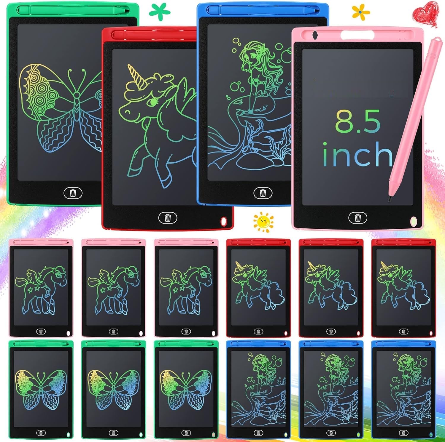 1pc LCD Writing Tablet for Kids 8.5 inch (Multicolor) 1pc LCD Writing Tablet for Kids 8.5 inch (Multicolor)