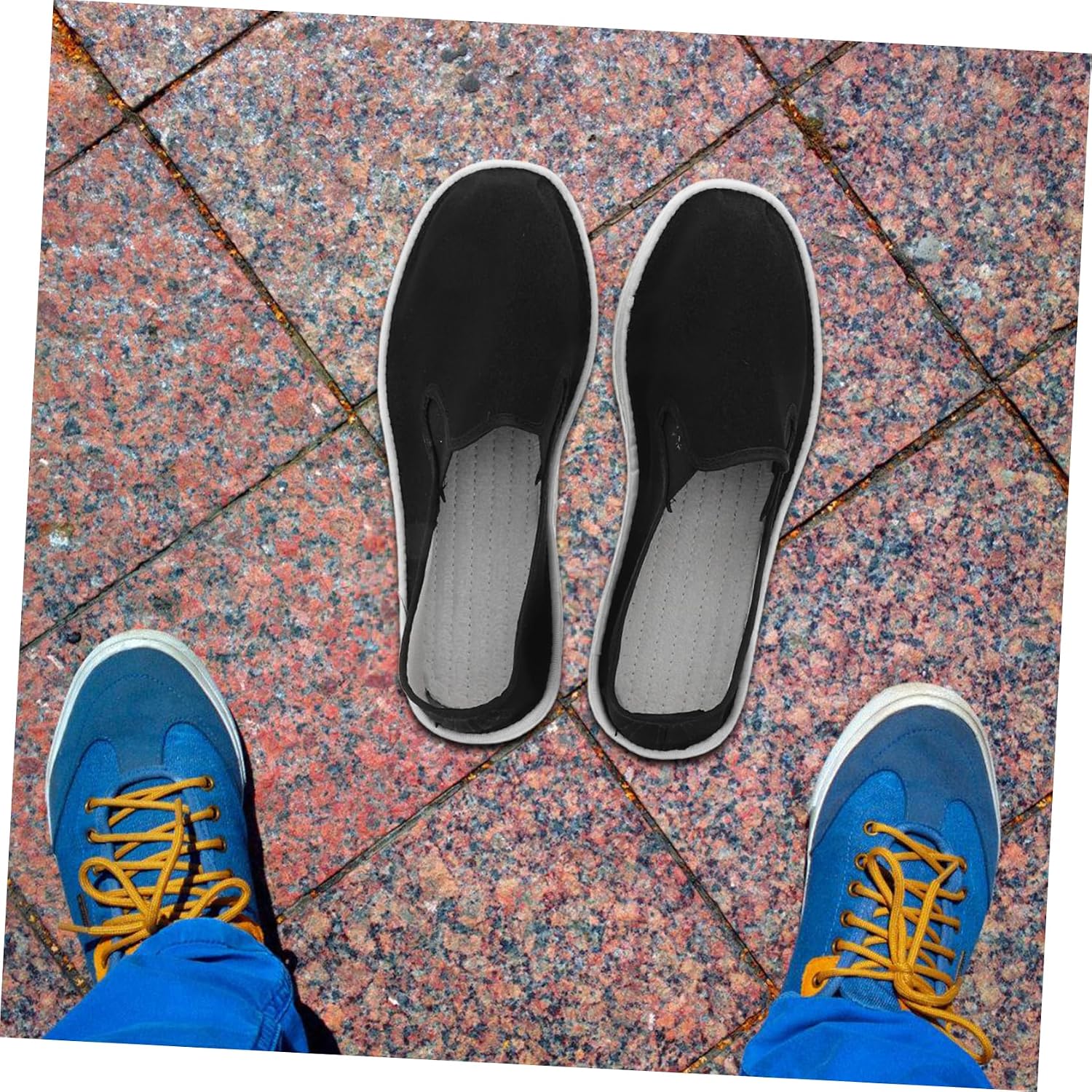 1set Traditional Chinese Kung Fu Shoes for Men Soft Sole Taichi Training Footwear Lightweight and Flexible Martial Arts Cloth Shoes Breathable Performance Sneakers Black