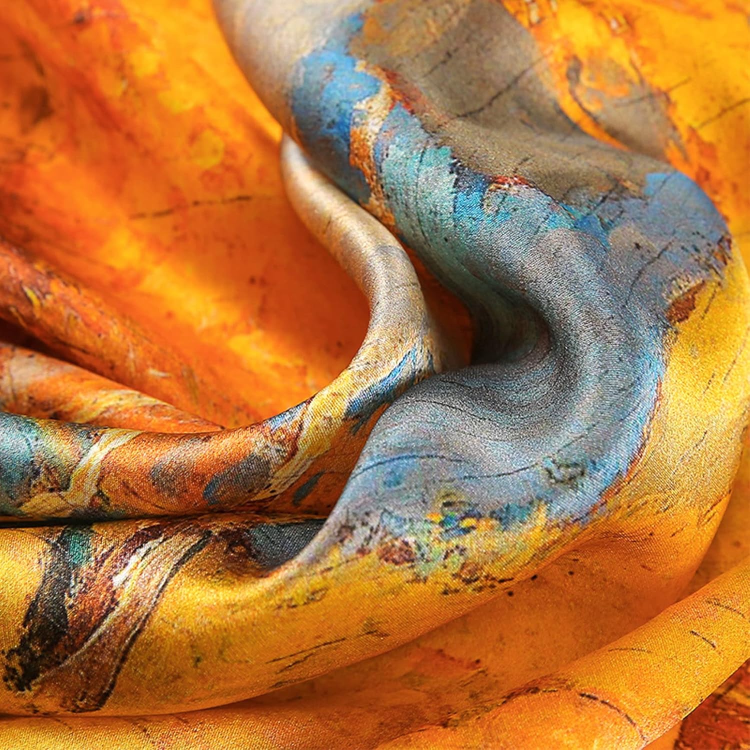 PoeticEHome 100% Pure Mulberry Silk Square Scarf 27"x27" Women Neckerchief Headscarf Gift Packed - Image 5