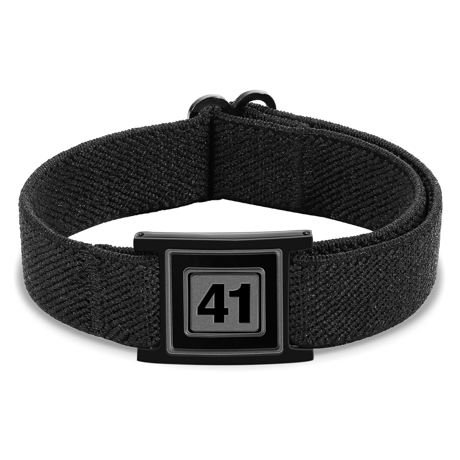 Jesvo Number 00-99 Bracelet for Boys Men Adjustable Black Elastic Stretch Athletes Jersey Sports Jewelry Basketball Football Baseball