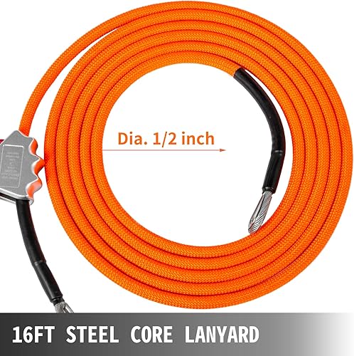 Miniatura 3 de VEVOR - Línea abatible de 12 pulgada, línea de alambre de 16 pies, kit de línea abatible de núcleo de alambre con ajustador de mosquetón de triple