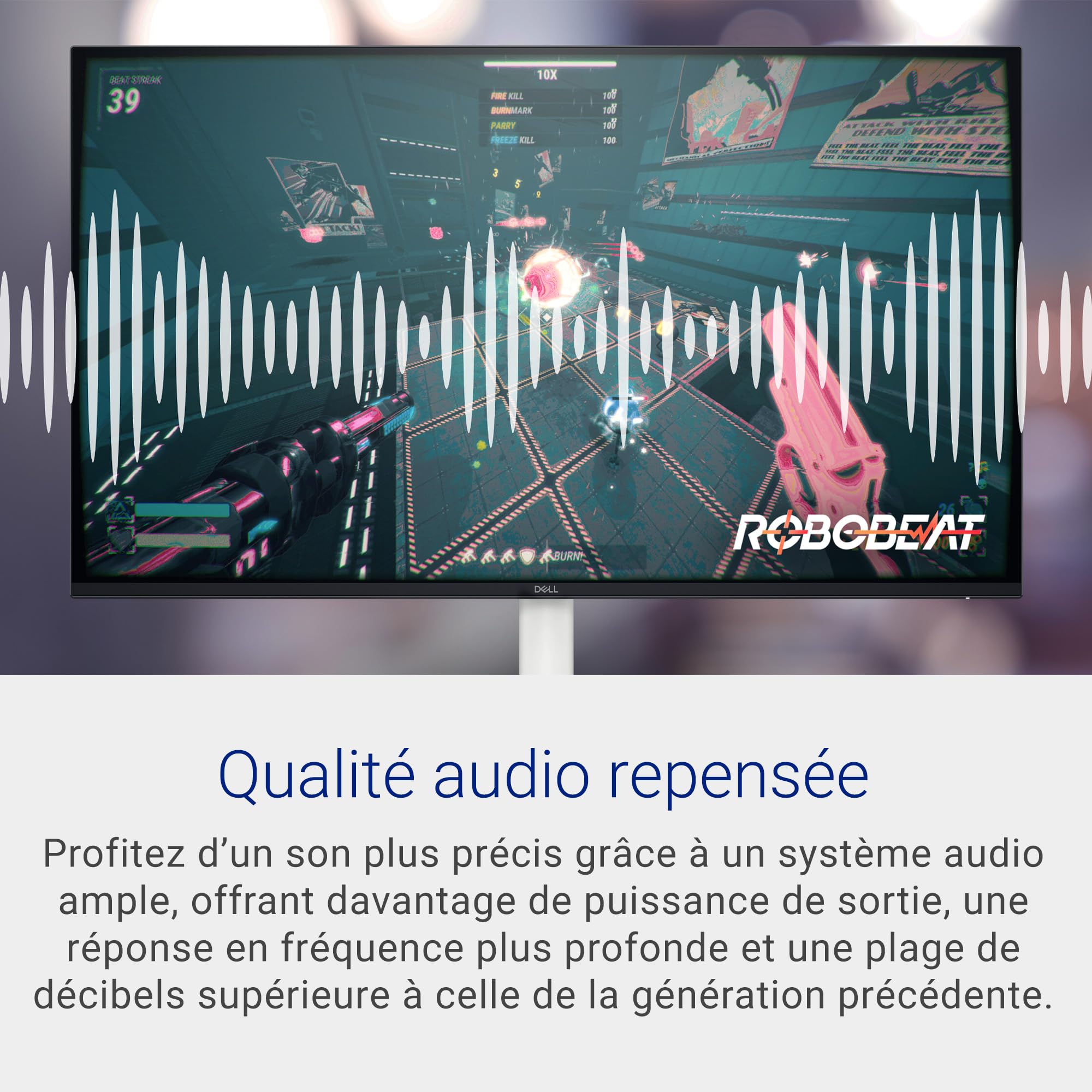 Dell S2425H 24" Full HD (1920x1080) Écran PC, 100Hz, IPS, 4ms, 99% sRGB, Haut-parleurs intégrés, Bords Ultra-Fins, 2X HDMI, Garantie 3 Ans, Blanc