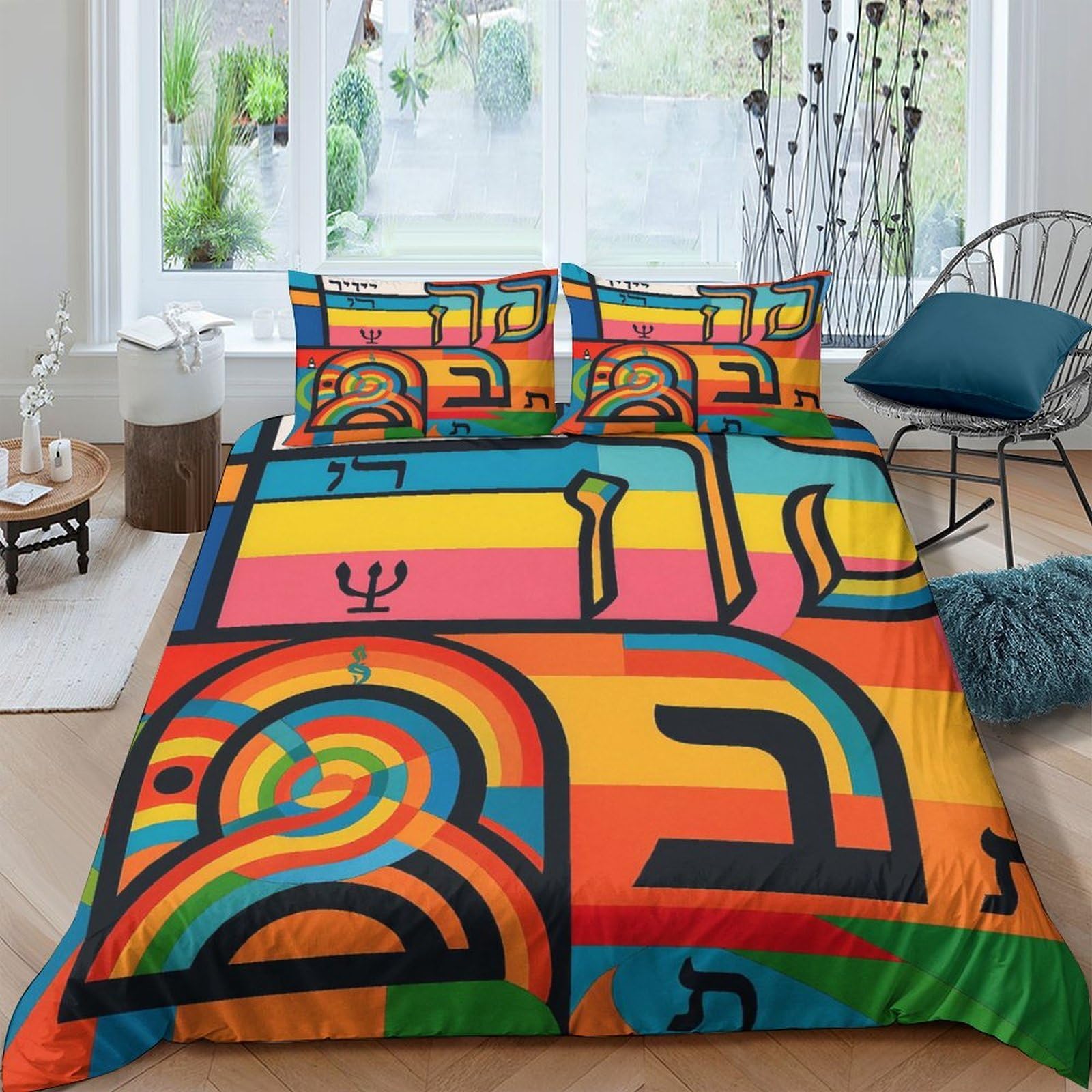 Ctjqhvkz Style-2 3D Printed Abstract Rainbow Pattern Fitted Sheet Microfiber Soft Mattress Cover For Bedroom Guest Room Decor Protection Single（135X200cm）