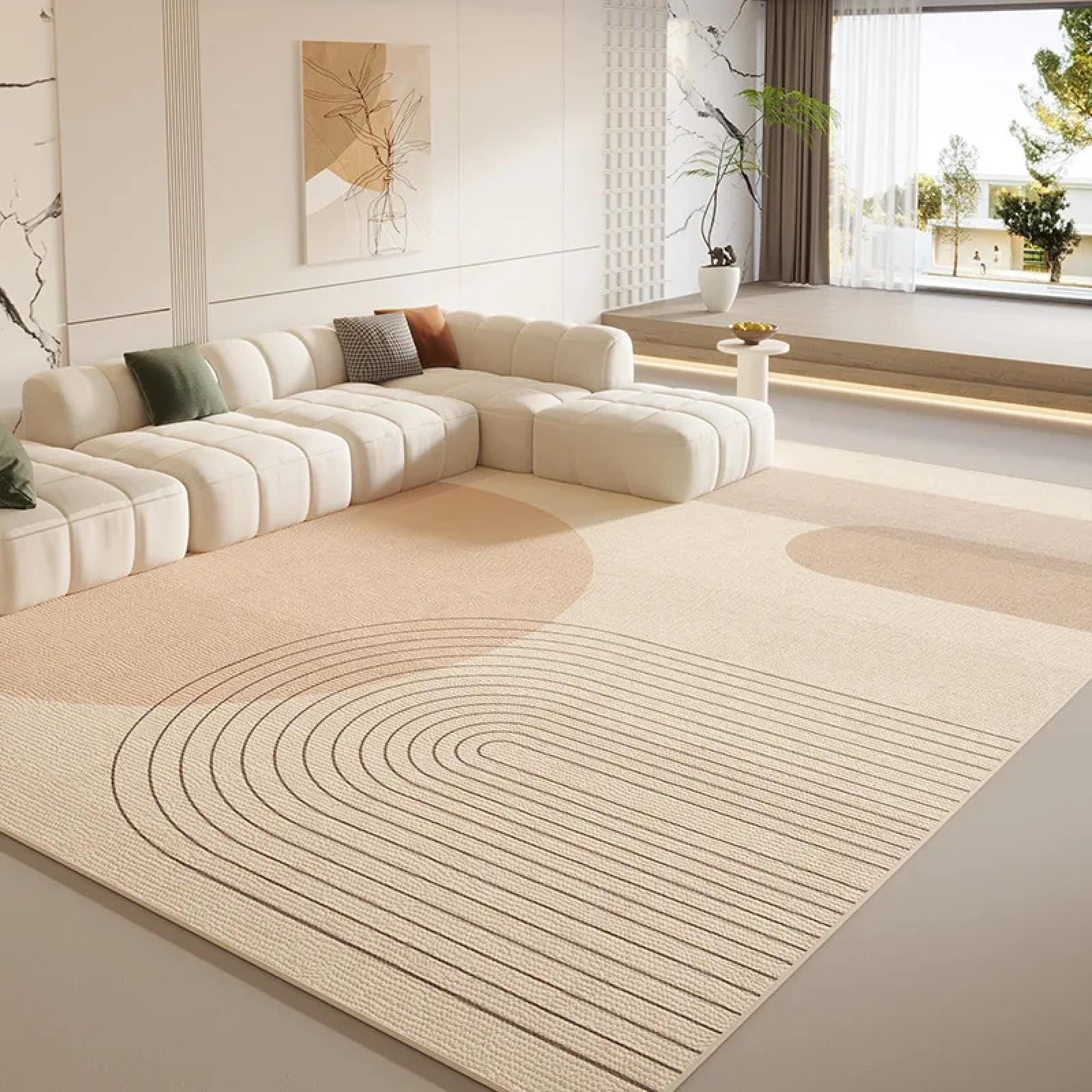Tapis de sol moderne 100x200cm F-92 grand format pour salon et table basse