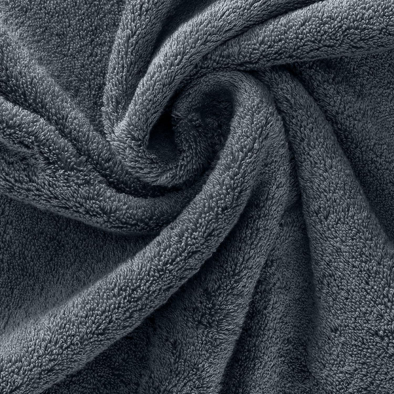 herzbach home Asciugamano da sauna di lusso 80 x 200 cm (antracite) - Grande, morbido & asciugamano assorbente per sauna - 100% cotone naturale