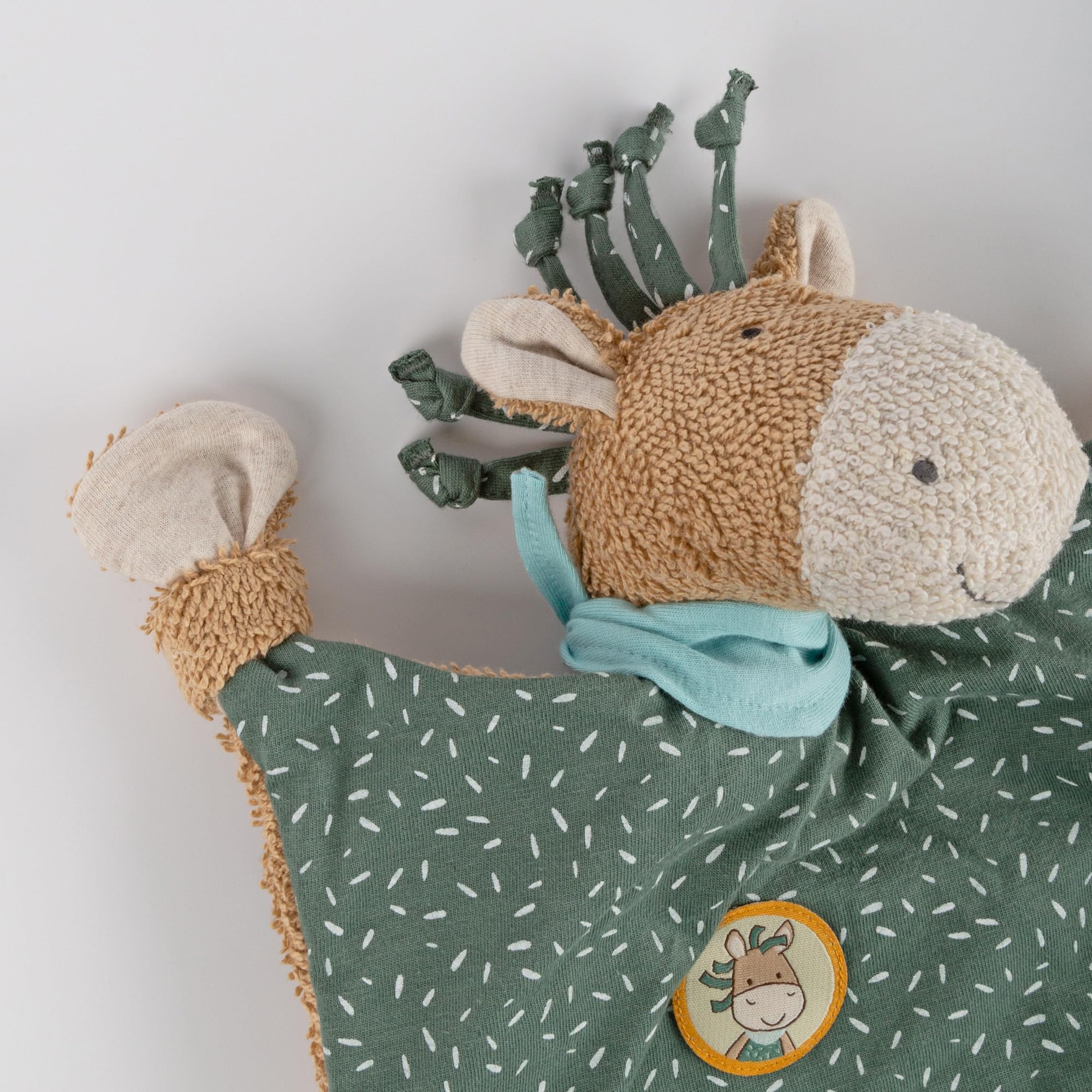 SIGIKID Schnuffeltuch Pony Wiah grün- Baby Schmusetuch - Spielzeug Stofftier Kuscheltier – Stofftuch für Neugeborene - Plüschtier zum Trösten für Babys und Kleinkinder ab Geburt geeignet