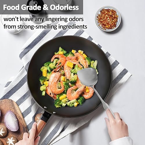 Miniatura 2 de Juego de utensilios de cocina de acero inoxidable 304, 12 piezas de utensilios de cocina con soporte, triturador de papas, servidor de pasta,