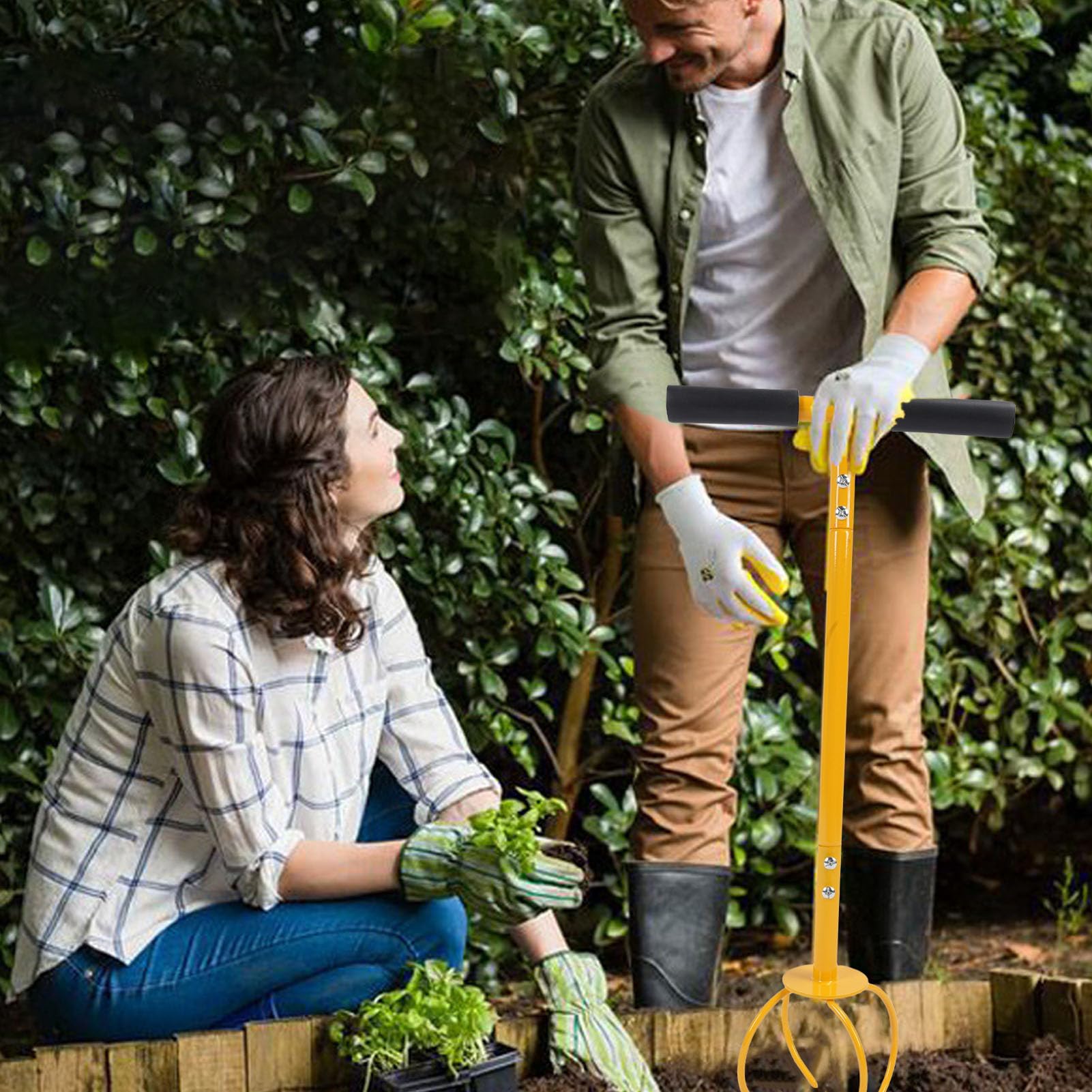 Gartenklauenkultivator, Bodenbelüfter aus Edelstahl