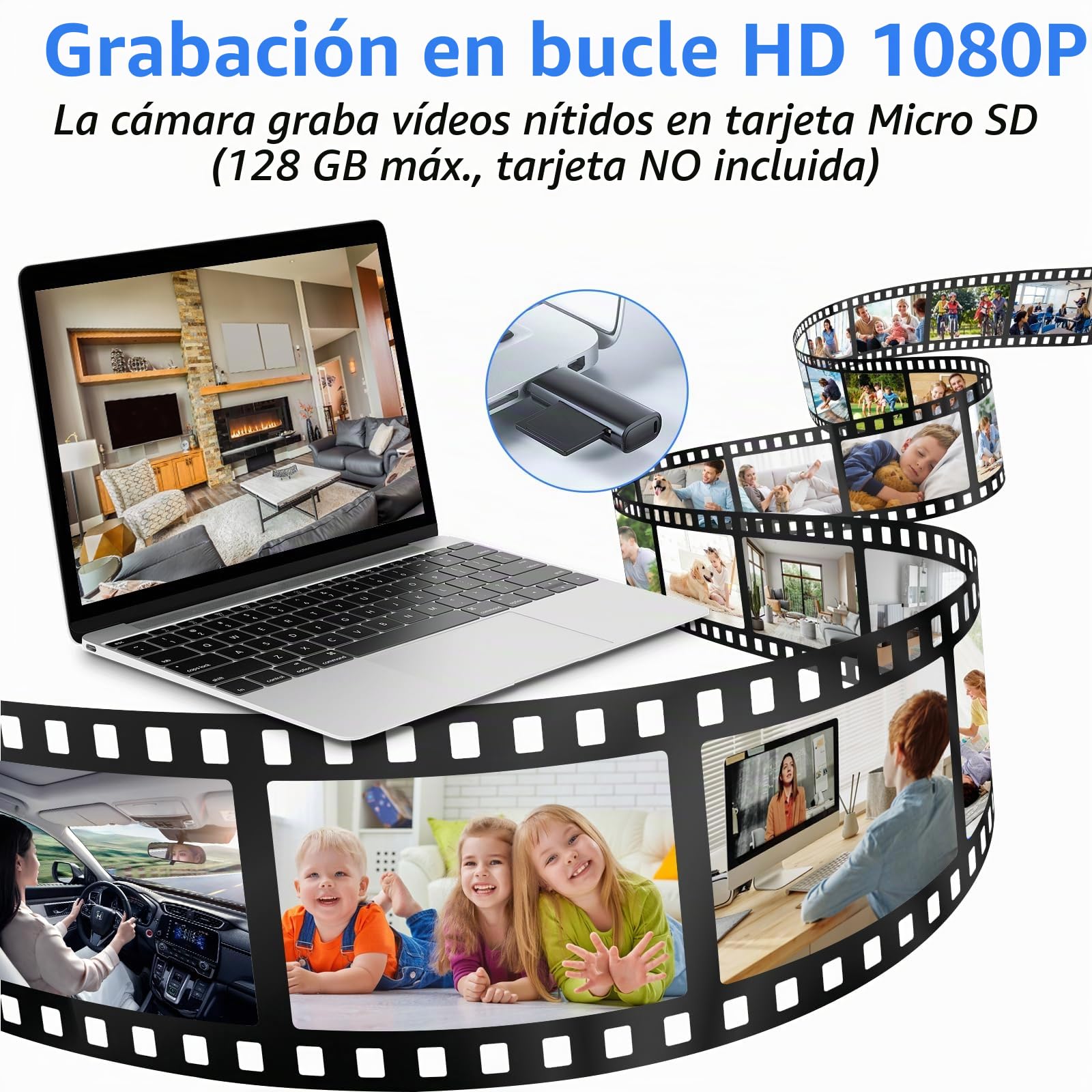 Cámara Espía HD 1080P, Mini Camara Oculta Camaras Espias 20 Horas de Grabación Portátil Cámara Vigilancia para Coche, 5000mAh Power Bank Micro Videocamara con Visión Nocturna Detección De Movimiento