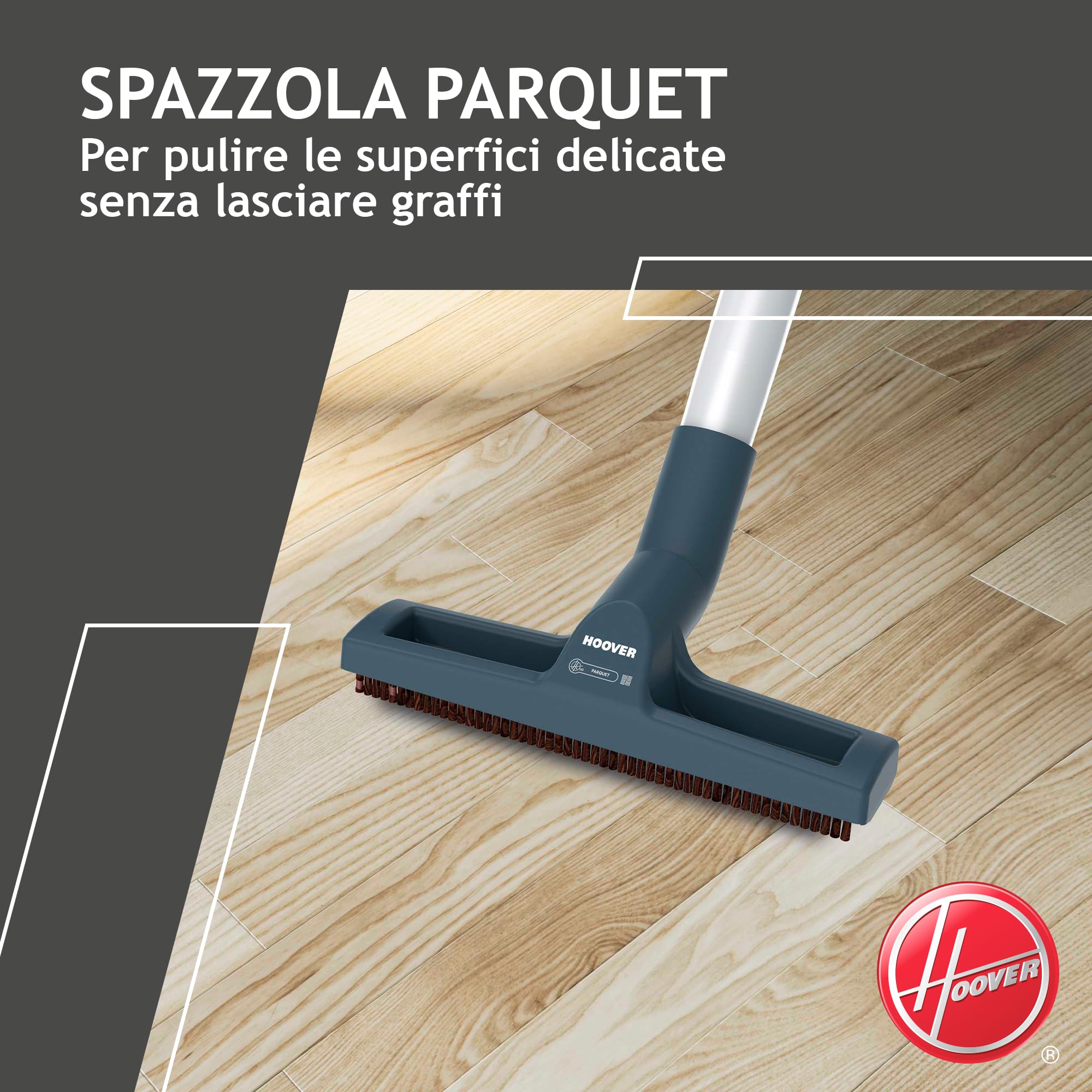 Hoover Breeze BR71_BR20011 Aspirapolvere a Traino senza Sacco, Ciclonico, Spazzola Parquet, Accessori Integrati, 700W, Blu Navy [Classe di efficienza energetica A]