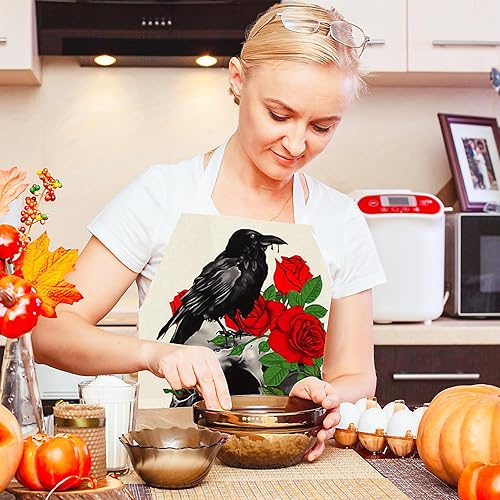 Miniatura 4 de Women Apron, Adjustable Kitchen Chef Cooking Cute Apron Gift for Mom Wife Grandma Mother Christmas Halloween Birthday