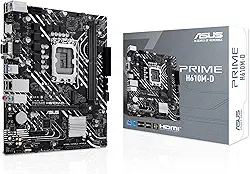 ASUS Placa-mãe Prime H610M-D Intel H610 Micro-ATX (LGA 1700), DDR5, PCIe 4.0, slot M.2, Realtek 1Gb Ethernet, HDMITM/VGA, USB 3.2 Gen 1, SATA 6Gbps, COM Port, RGB Header