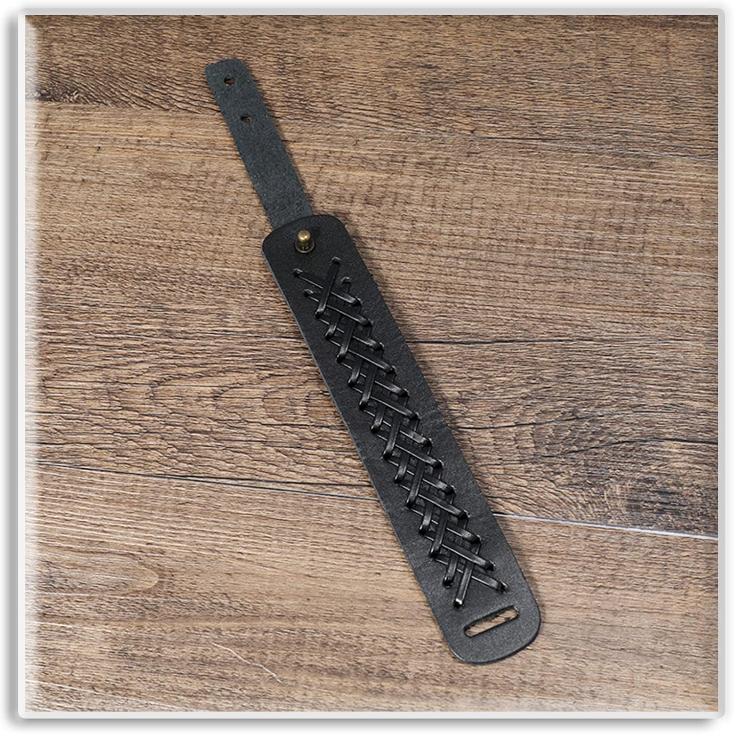 Xusamss Punk Rock Vintage Braided Leather Wristband Cuff Bracelet