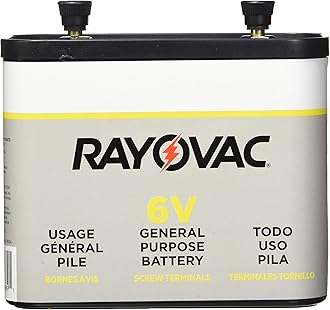 RAYOVAC Lantern Battery, 6 Volt Screw Terminals, 918C