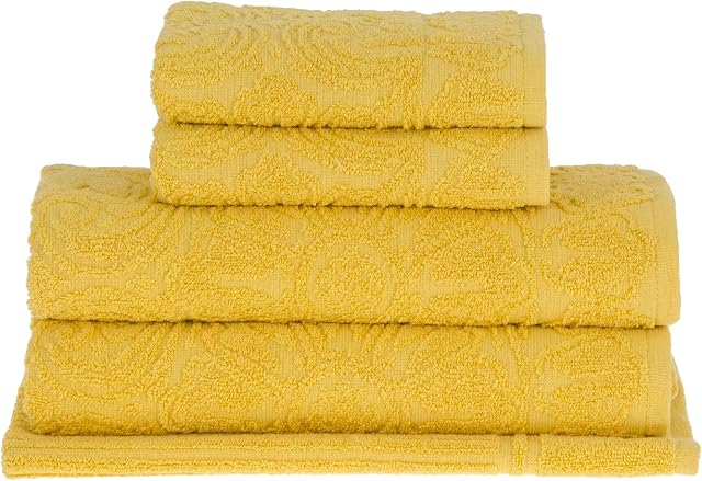 Jogo de Toalhas Buddemeyer Florentina 100% Algodão Amarelo 5 peças