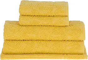 Buddemeyer Jogo de toalhas Florentina Banho Amarelo 5 peças
