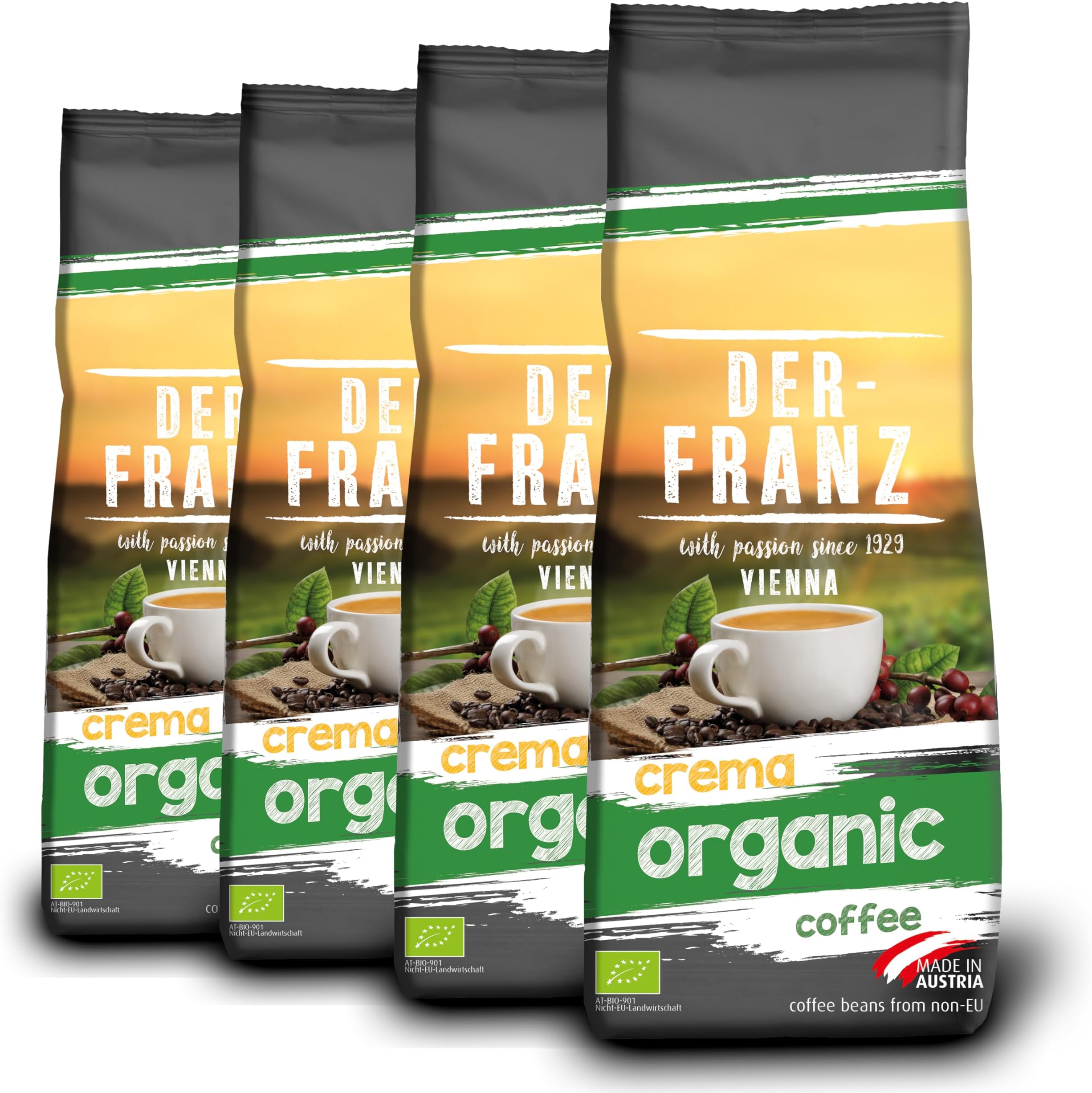 Crema organic Coffee, ground, 4 x 500 g