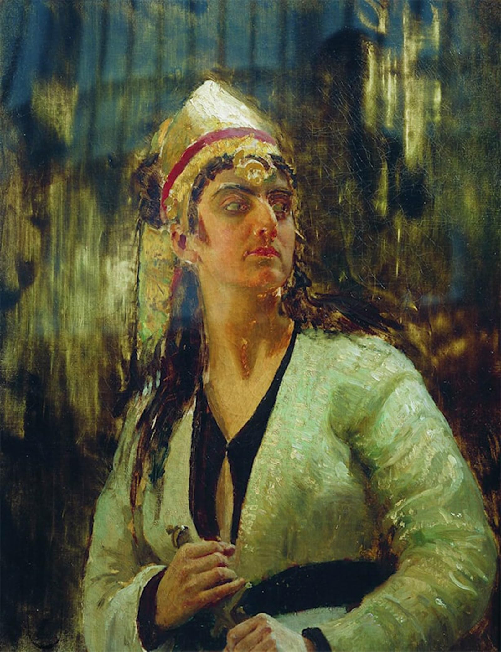 SERENDIPITP Abstract Painting Mural Print Picture Wall Decor Painting Woman with a Dagger Il'ya Repin Vintage Wall Artwork for Home Decor 60x90cm